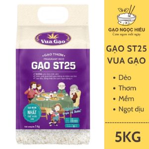 Gạo thơm ST25 Vua Gạo (mềm dẻo) - 5KG