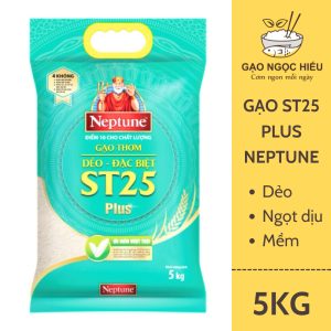 Gạo thơm dẻo đặc biệt ST25 Neptune (mềm dẻo) - 5kg