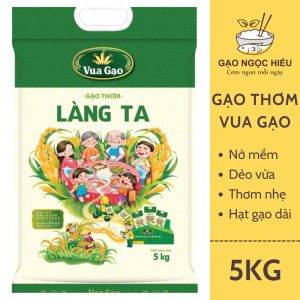 Gạo thơm Làng Ta Vua Gạo (dẻo mềm) -  5KG