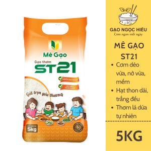 Gạo ST21 Mê Gạo (dẻo vừa) mềm cơm - 5KG