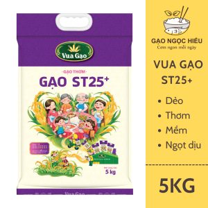 Gạo Thơm ST25+ Vua Gạo (mềm dẻo) - 5KG