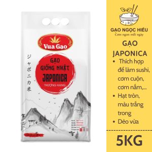 Gạo nhật Japonica Vua Gạo túi 5kg